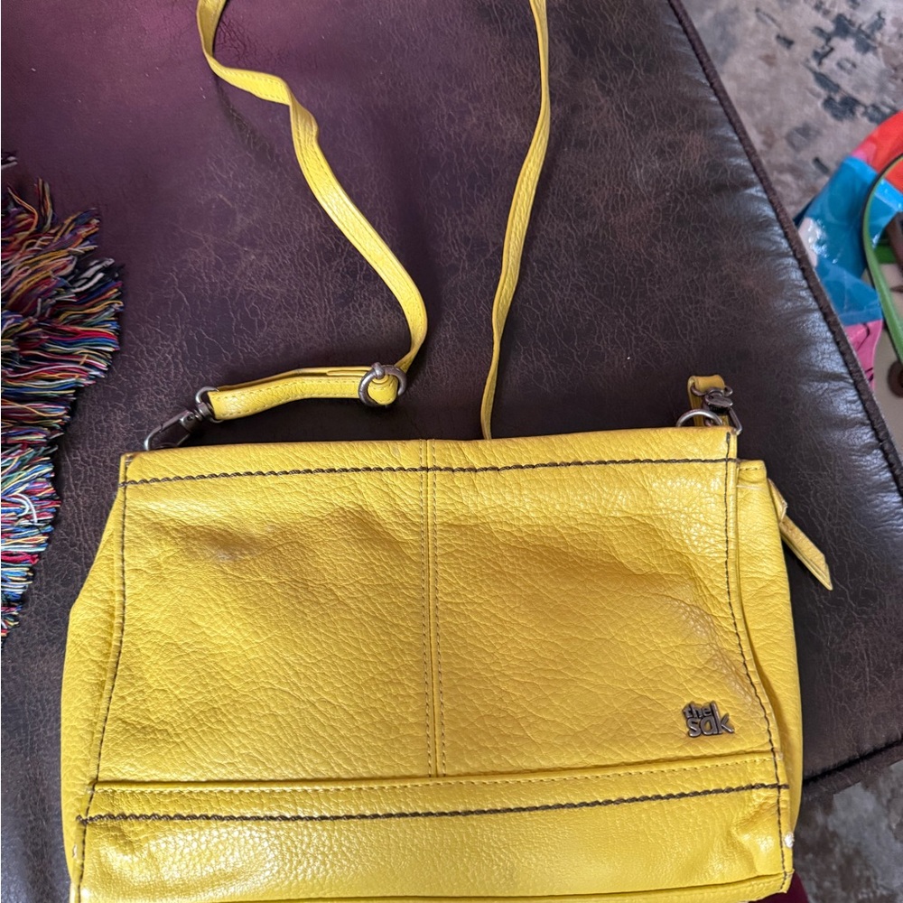 The Sak Leather Shoulder Bag - Yellow